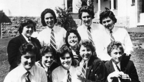 Lyndall Gordon with school friends