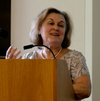 Lyndall giving a talk